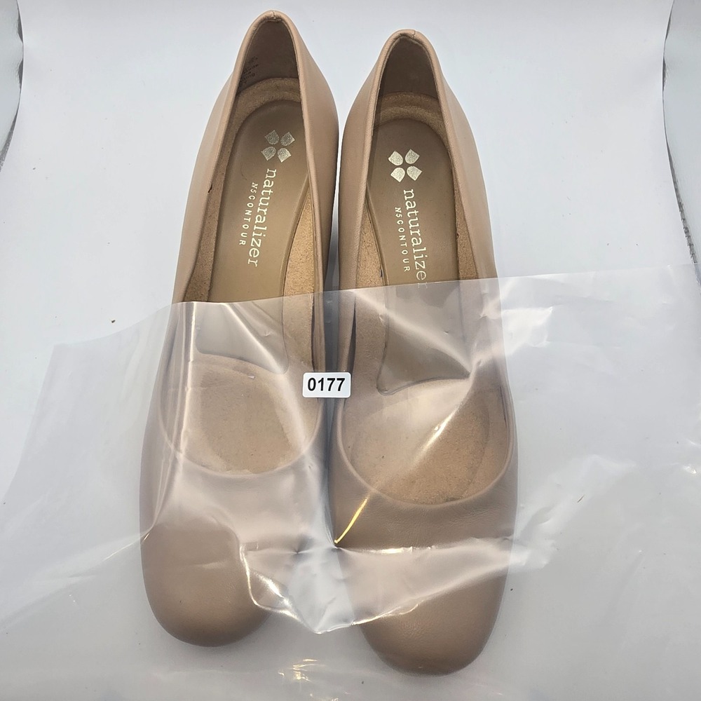 Naturalizer Michelle 6.5 Pumps Beige Leather Comfort Dress Classic Office - Picture 2 of 12